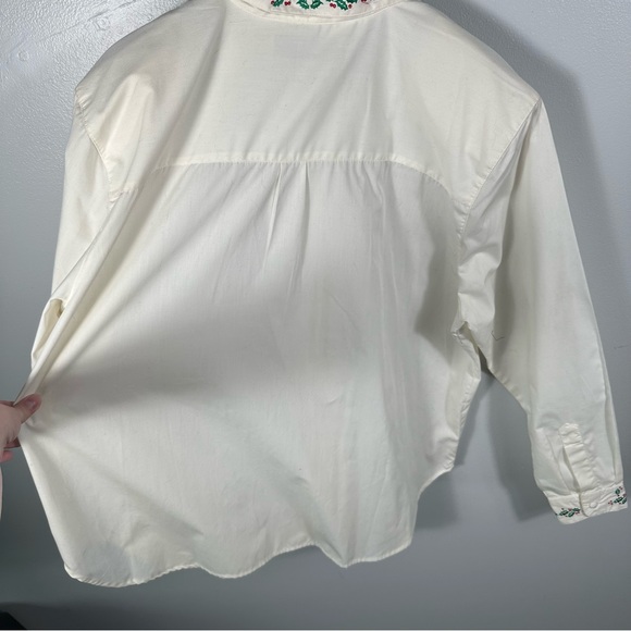 Karen Scott Vintage Cream Teddy Bear Holiday Button-Down Shirt NWT Size XL - Picture 15 of 17